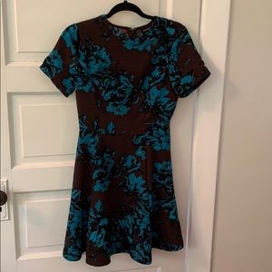 Who What Wear floral fit and flare dress